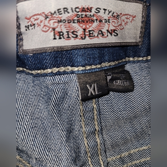 🔥nwt🔥 lacey booty shorts distressed american style iris jeans sz L left - Picture 5 of 8